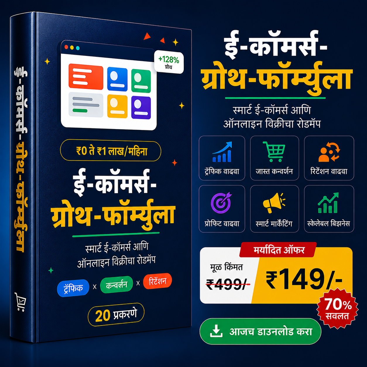 ई-कॉमर्स ग्रोथ फॉर्म्युला — स्मार्ट ऑनलाइन विक्रीचा संपूर्ण रोडमॅप